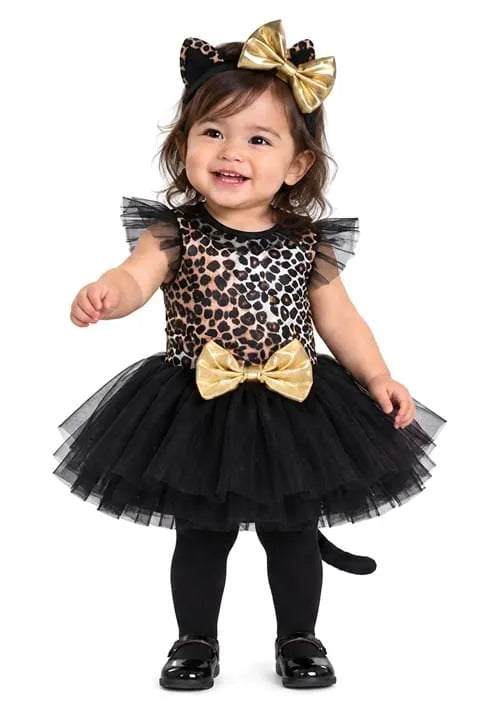 Girl's Infant Cute Leopard Cat Costume