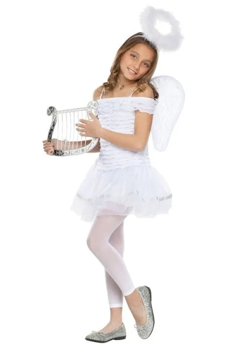 Girl's Little White Angel Costume