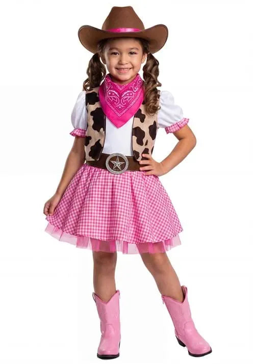 Girl's Pretty Pink Cowgirl Costume
