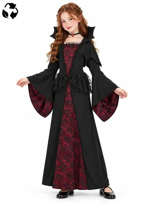 Girl's Royal Vampire Sustainable Materials Costume