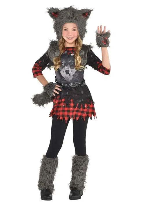 Girl's She-Wolf Costume