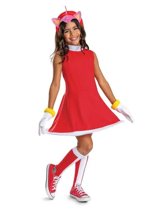 Girl's Sonic the Hedgehog Classic Amy Rose Costume