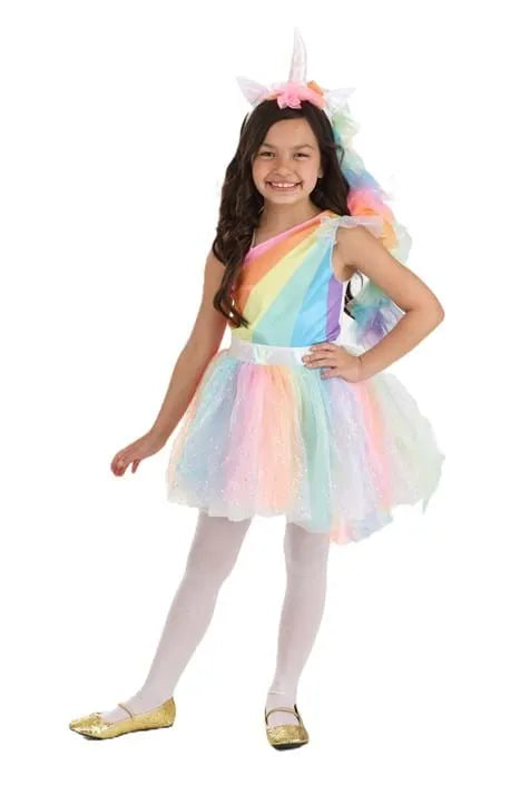 Girl's Rainbow Unicorn Costume