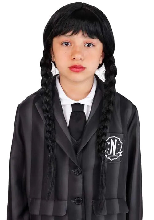 Girl's Wednesday Costume Wig