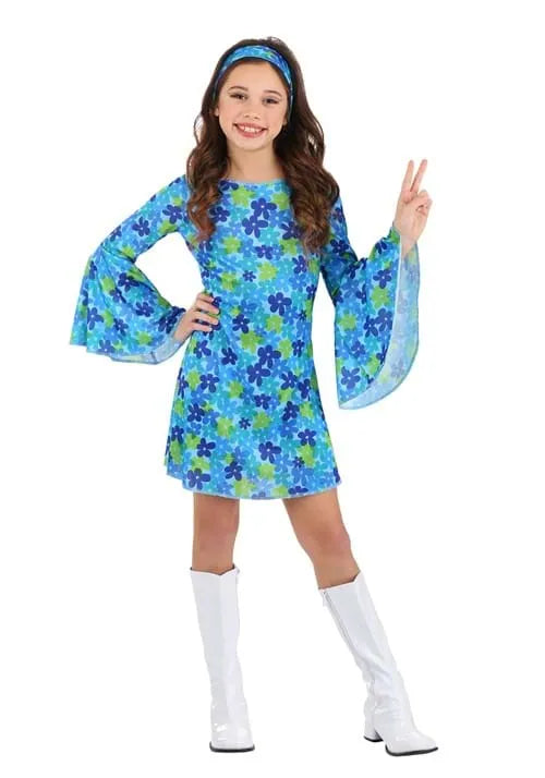 Girl's Wild Flower 70s Costume Dress