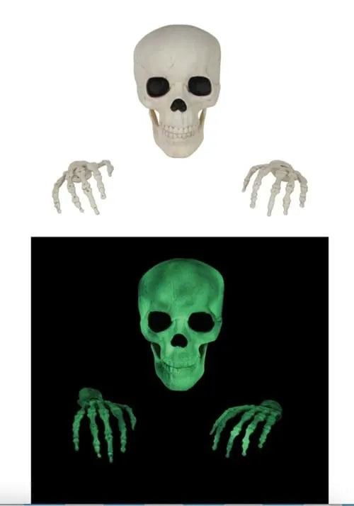 Glow in the Dark Thru the Wall Skeleton Decoration