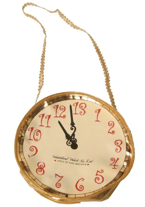 Gold Alice Clock Costume Purse