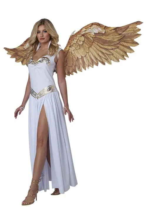 Adult Large Gold Angel Cosplay Wings Main image
