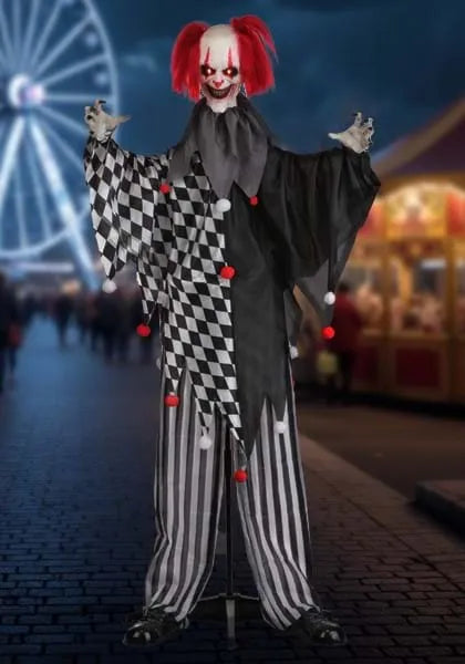 5.6FT Gonna Getcha Animated Clown Decoration - Scream Saver Main image
