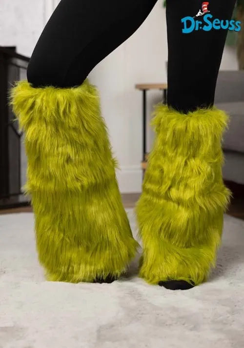 Adult Fuzzy Grinch Leg Warmers