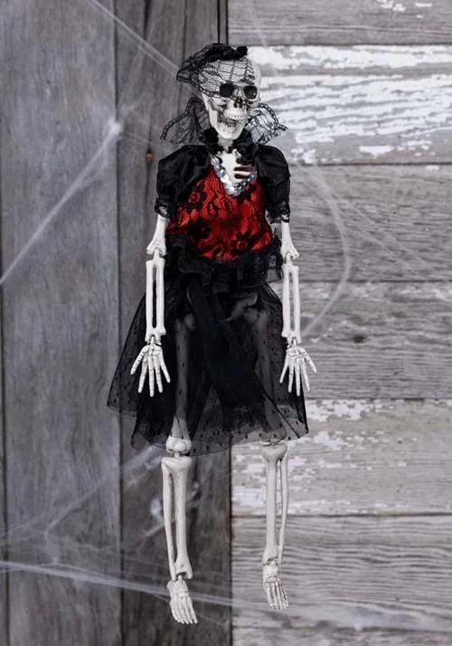 16-Inch Hanging Gothic Dress Skeleton Lady Decoration Main image