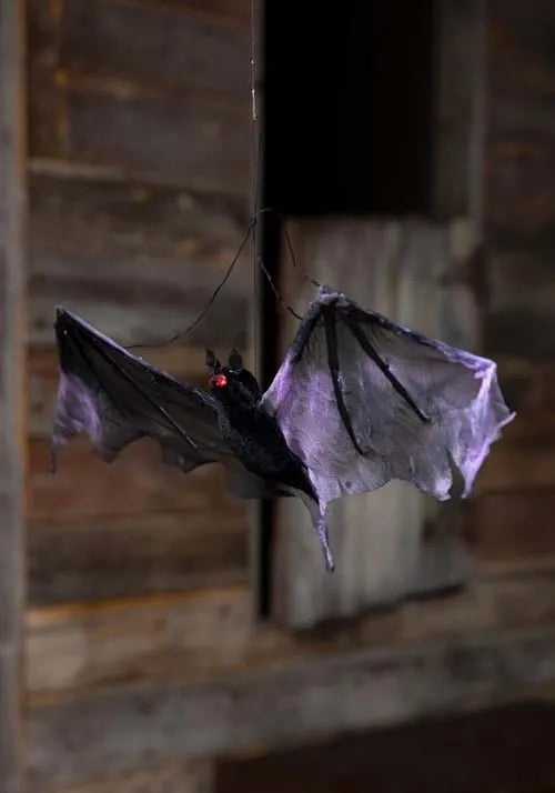19-Inch Hanging Spooky Black Bat Decoration Main image