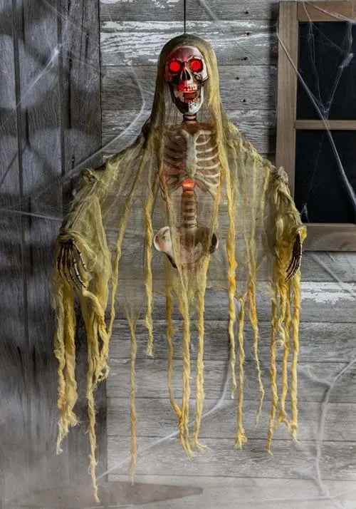 23-Inch Hanging Light Up Red Eye Skeleton Decoration Main image