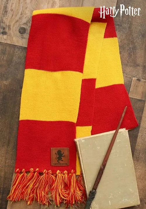 Harry Potter Gryffindor Patch Striped Scarf