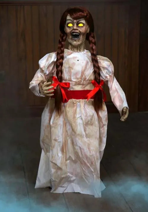 32-Inch Grim Haunted Girl Doll Poseable Decoration Main image