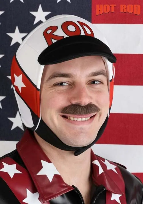 Hot Rod Men's Hero Helmet & Moustache Costume Kit