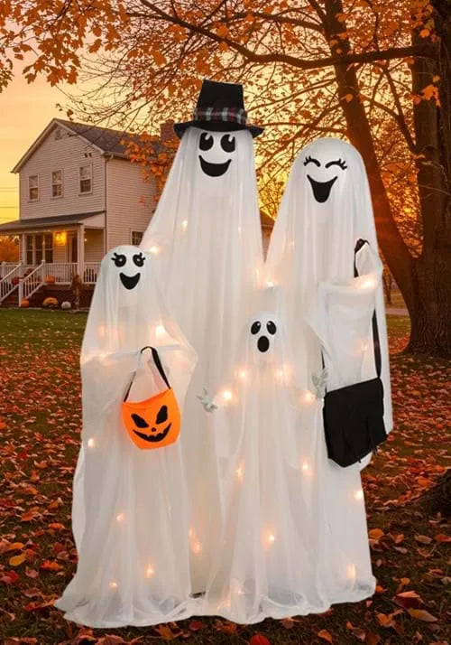 5.25FT Light Up High Spirited Ghost Family Halloween Decoration - Scream Saver Main image