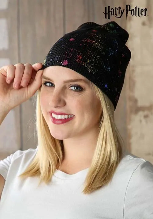 Hogwarts House Emblem Constellations Knit Hat