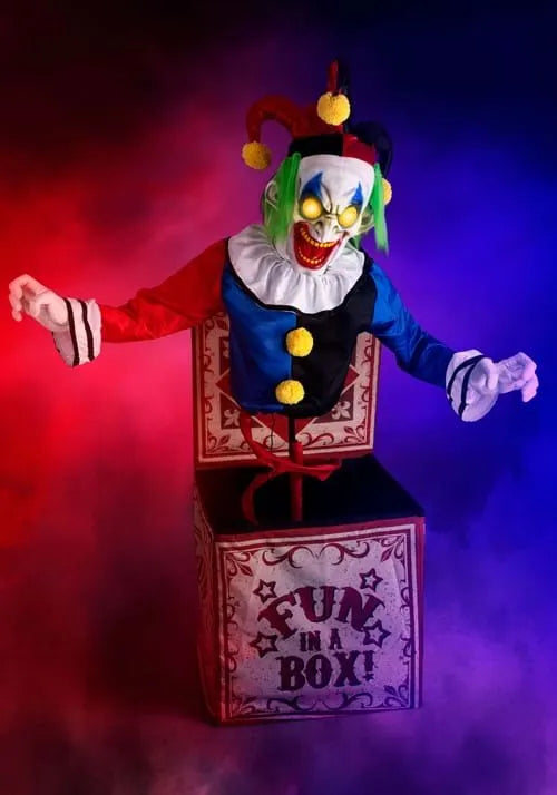 4FT Horrifying Jack in Box Animatronic Decoration Main image