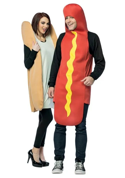Adult Hot Dog and Bun Couples Costume