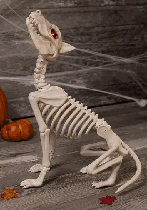 27-Inch Animated Howling Bonez Dog Skeleton Decoration Main image