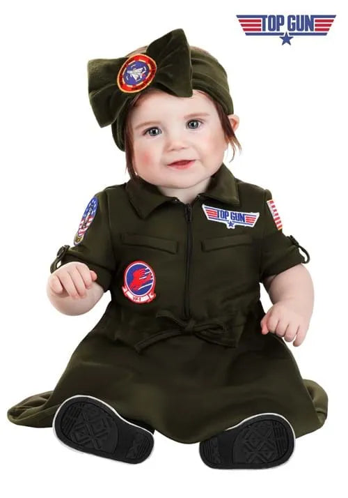 Girl's Infant Flight Suit Top Gun Costume Dress