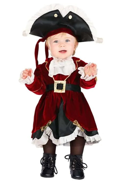 Girl's Infant Pirate Captain Dress Costume