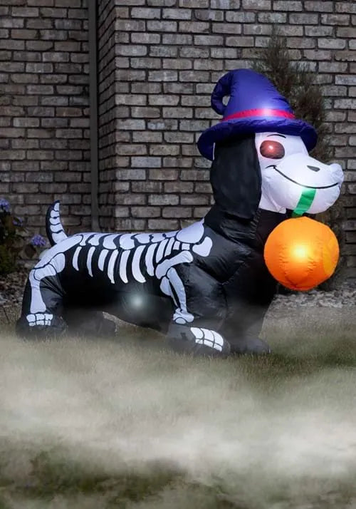 5FT Inflatable Wiener Dog Skeleton Decoration Main image