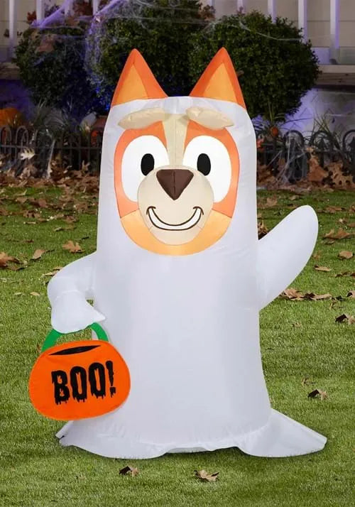 3.5FT Inflatable Bluey Ghost Bingo Decoration Main image