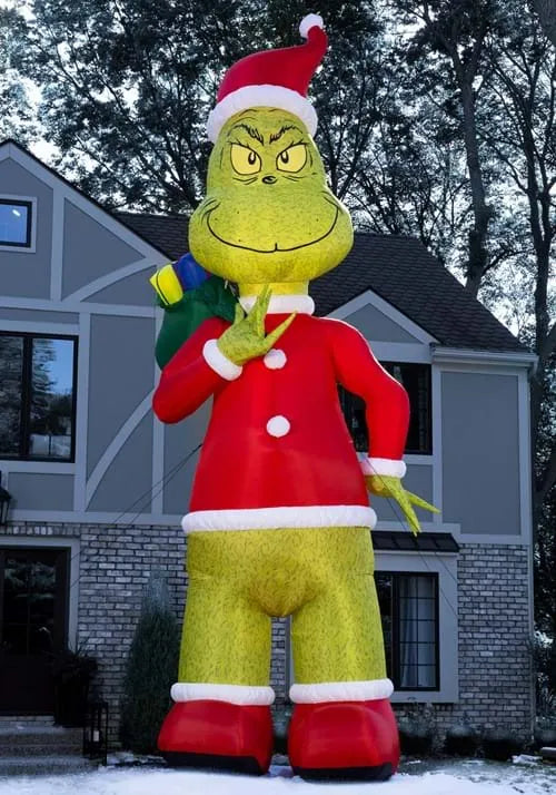 25 Foot Inflatable Grinch Santa Decoration Main image