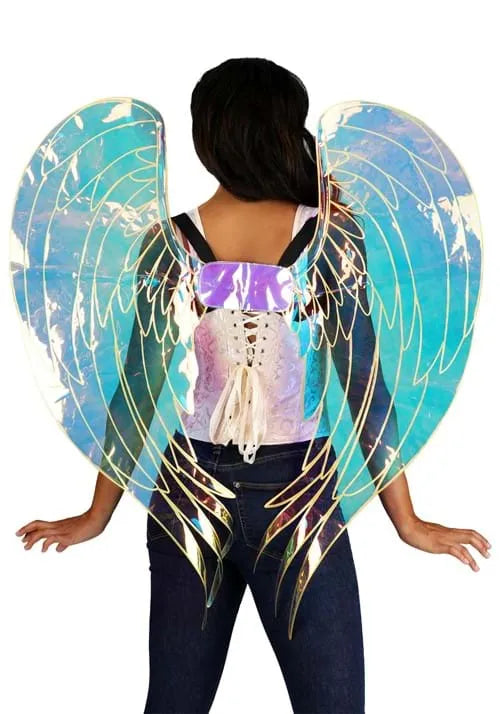Adult Iridescent Costume Angel Wings Main image
