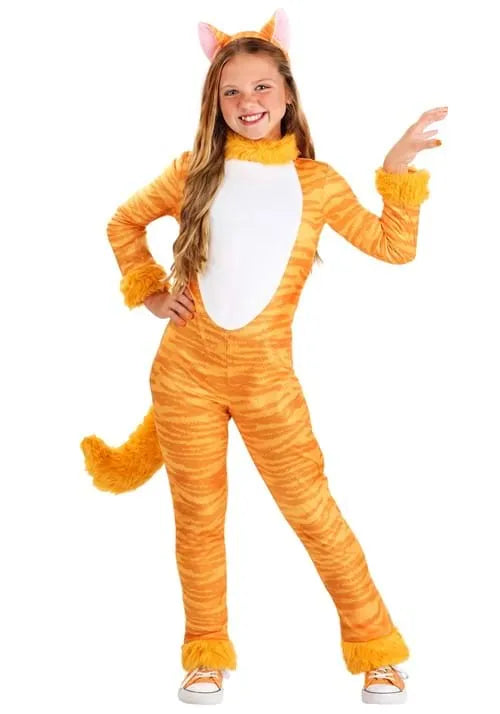 Girl's Big Tailed Tabby Cat Costume