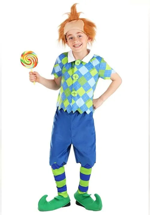 Boy's Deluxe Plaid Munchkin Costume Main image