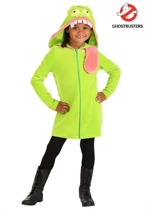 Girl's Ghostbusters Slimer Hoodie Costume