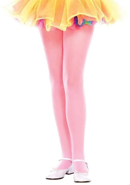 Girl's Light Pink Opaque Costume Tights