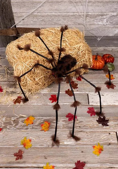 20-Inch Large Hairy Brown Spider Decoration