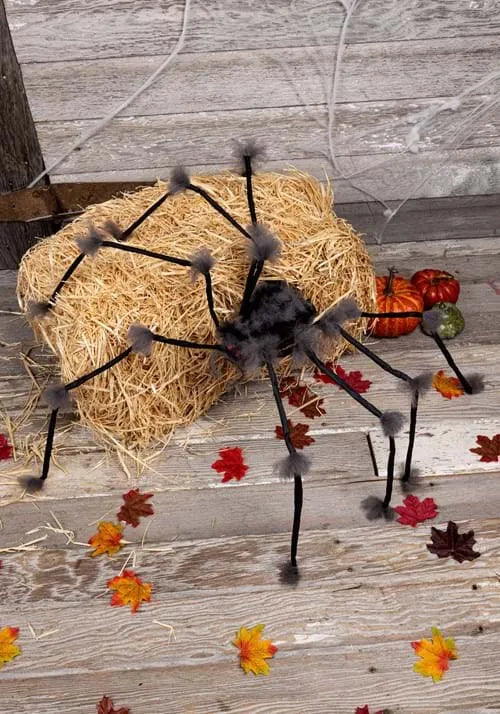 20-Inch Large Hairy Gray Spider Decoration Main image