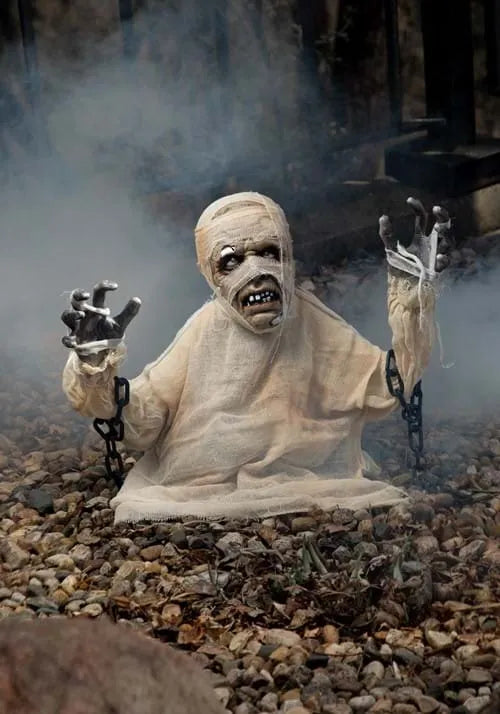 16-Inch Animated Life-Size Mummy Groundbreaker Decoration Main image