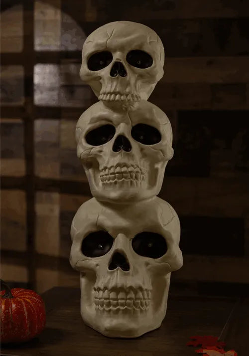 27.5-Inch Light Up Skull Totem Decoration Main image