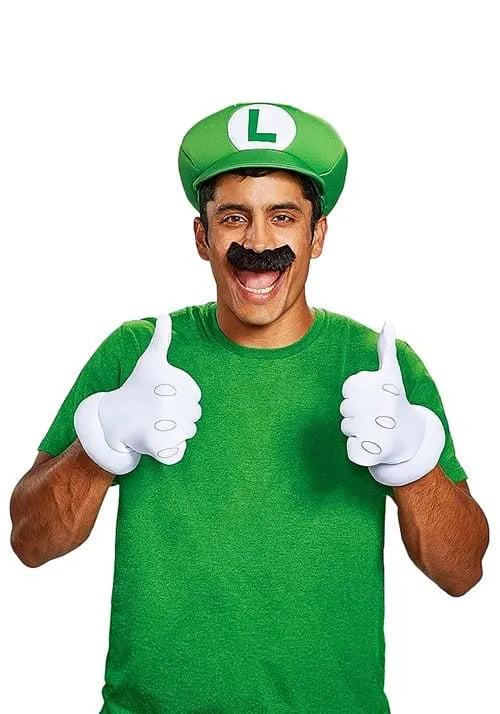 Adult Super Mario Bros. Luigi Accessory Costume Kit Main image