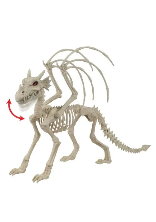 27-Inch Animated Majestic Dragon Skeleton Decoration Main image