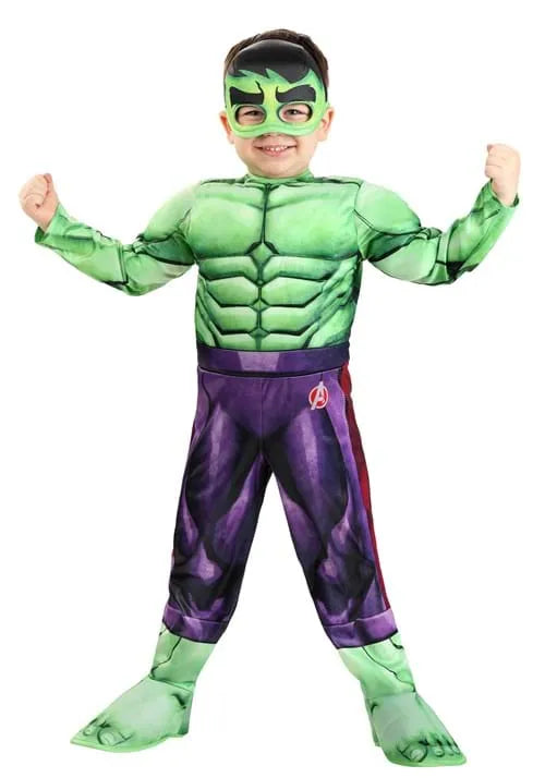 Boy's Toddler Marvel Green Incredible Hulk Costume