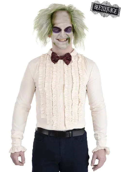 Beetlejuice Wedding Men's Suit Shirt and Bow Tie