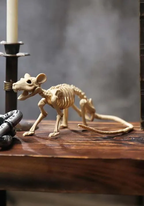 8-Inch Poseable Skeleton Rat Decoration