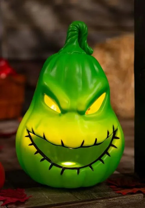 12-Inch Nightmare Before Christmas Oogie Boogie Light Up Pumpkin Decoration Main image