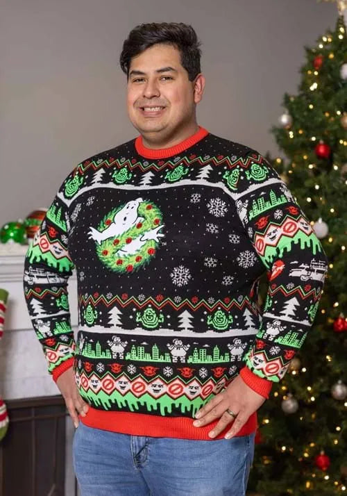 Adult Ghostbusters Ugly Christmas Sweater