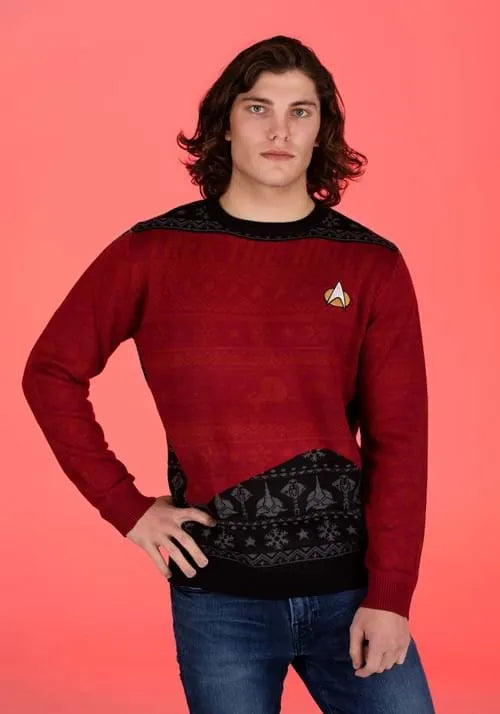 Adult Star Trek Trek the Halls Christmas Sweater Main image