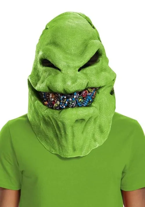 Adult Oogie Boogie Green Vinyl Costume Mask Main image