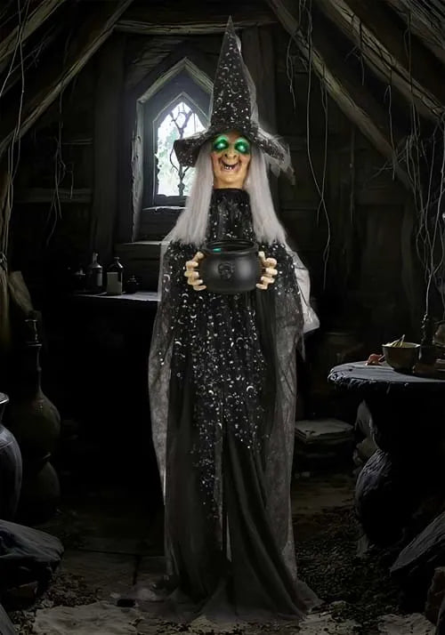 6.3FT Paisley the Potion-Maker Animated Witch Decoration - Scream Saver
