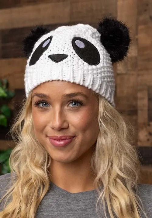 Adult Panda Knit Beanie Main image
